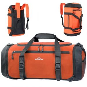 ZIOISNM Sac de Sport Homme, Sac de Voyage Homme 42L avec Compartiment Chaussures, Compartiment pour Articles Humides et Isolation Thermique, Sacs a Dos Voyage pour Gym, Camping (Orange) (ziosinm, neuf)
