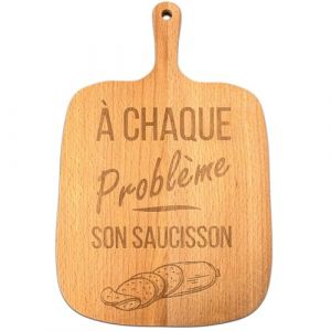 ERNESTINE - Planche apéro personnalisée - planche à charcuterie saucisson - planche à découper en bois gravée - idée cadeau fête des pères - cadeau fête des grands-pères - cadeau cuisine planche tapas (Ernestine et Castagnou, neuf)