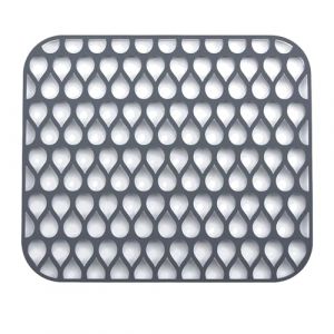 iAnomla Tapis D'évier en Silicone, 34 X 30 cm, Pliable et Antidérapant, pour évier de Cuisine, Tapis de Protection pour Le Fond de L'évier, Tapis D'égouttage pour La Vaisselle et Les Verres - Gris (iAnomla, neuf)