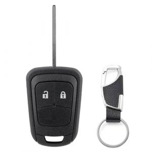 EcoJozon Coque de Cl&eacute; Voiture T&eacute;l&eacute;commande 2 Boutons avec Lame Boitier de Cle Voiture avec Porte-cl&eacute;s et Tournevis pour Opel Astra Insignia Meriva Zafira Mokka Corsa Adam (jiuzhourunsheng, neuf)