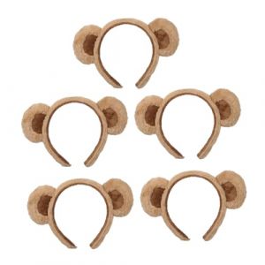 Gatuida 5pi&egrave;ces Serre-t&ecirc;te Oreilles Ours Marron Peluche Accessoire Cheveux Mignon Pour Femmes Usage Quotidien Ou F&ecirc;tes (Queenie ruy, neuf)