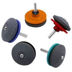 gotyou 5 Pi&egrave;ces Aiguiseur de Lame de Tondeuse &agrave; Gazon, &eacute;quilibreur de Lame de Tondeuse, Aff&ucirc;teur D'outil D'aff&ucirc;tage Multifonctionnel pour Perceuse &Eacute;lectrique,Outil De Meulage Outils de Jardin (gotyou, neuf)