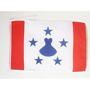 AZ FLAG - Drapeau &Icirc;les Australes Tubuai - 45x30 cm - Pavillon Polyn&eacute;sien - Polyn&eacute;sie Fran&ccedil;aise - France 100% Polyester Avec Deux Cordelettes - 20g (AZ-FLAG, neuf)