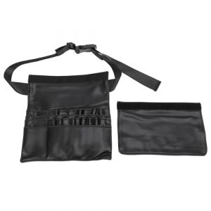 Sac de Taille pour Pinceaux de Maquillage, Support Cosmétique Portable avec Sangle de Ceinture Réglable, 24.5x25cm, adapté aux Maquilleurs (Zeoo-eu, neuf)