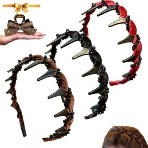Lot de 3 bandeaux vintage en perles artificielles de cranium pour femme - Accessoires pour cheveux de mariée, fête de mariage (ZhiLinChuangDa, neuf)