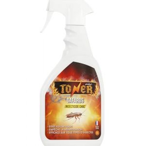 TONER - Spray Insecticide Choc 1L &ndash; Anti Cafards, Blattes, Fourmis, Moustiques, Mouches, Puces, Punaises de Lit &ndash; Laque Insecticide &agrave; Effet Foudroyant &ndash; Usage Domestique et Professionnel (SUPER NUISIBLES, neuf)