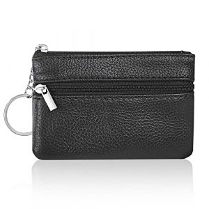 Aucuu Petit Porte-Monnaie Cuir Femme, Mini Porte Monnaie Cuir Mini Petit Portefeuille avec Porte-cl&eacute;s et 3*Compartiments, Mini Coin Purse Wallet pour Homme Femme Fille Enfant Garcon (Aucuu&reg;-EU, neuf)