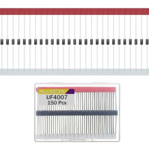 ALLECIN UF4007 Diode Redresseur à Récupération Rapide 1A 1000V DO-41 UF 4007 Diodes Ultra Fast Recovery Axial 1Ampère 1000Volt (Lot de 150 Pièces) (ALLECIN E.C. EU, neuf)