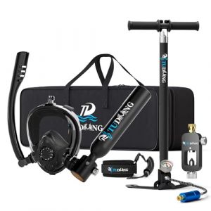 TUDIVING - Ensemble de Bouteilles de plong&eacute;e sous-Marine de 0,5 L, Mini Bouteille d'oxyg&egrave;ne avec compresseur, kit de plong&eacute;e Portable de Voyage (S200Plus A1) (Tudiving, neuf)