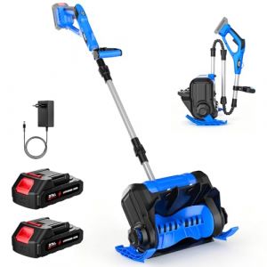 Souffleuse &agrave; Neige &Eacute;lectrique, 2300W Fraise &agrave; Neige sans Fil, Largeur Utile 30 CM, Hauteur de Neige Max. 18 CM, Distance de Projection 8.5 M, avec 2 &times; 2.0Ah Batterie, Moteur sans Balais, Affichage LED (NANU SHOPSPEHERE S.R.L., neuf)