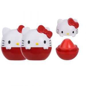 Take Care | Baumes &agrave; l&egrave;vres 3D Hello Kitty | Saveur fruit&eacute;e | Nourrit, adoucit & aide &agrave; r&eacute;parer les l&egrave;vres fragilis&eacute;es | Vitamine E, Cire de Candelilla & Carnauba | Vegan | Lot de 3 (Cosmeco, neuf)