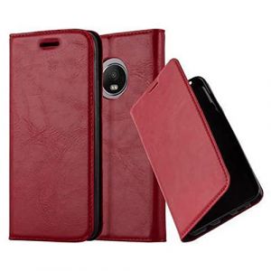 cadorabo Coque pour Motorola Moto G5 Plus en Rouge DE Pomme - Housse Protection avec Fermoire Magn&eacute;tique, Stand Horizontal et Fente Carte - Portefeuille Etui Poche Folio Case Cover (cadorabo-shop, neuf)