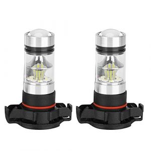 Tbest psx24w, Psx24W Ampoule Rouge, Psx 24W, Phares Antibrouillard Et Phares Antibrouillard, 2Pcs 12?24V 100W 6000K Blanc Voiture Lumineux Led Antibrouillard Ampoules Pour Patriot 2015?2018 (Youluu-cd, neuf)