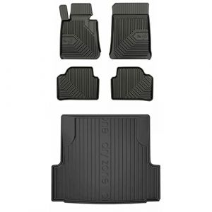 MOTOS Kit de Tapis de Voiture et de Tapis de Coffre en Caoutchouc pour BMW Serie 3 E91 2004-2012 Améliorez Votre Confort de Voyage avec Tapis antidérapant Voiture 3D- Tapis de Sol Voiture Tous Temps, (MOTOS EU, neuf)