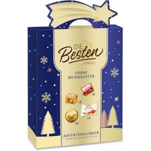 Le meilleur de Ferrero - Die Besten Calendrier de l'Avent 2025 - Grand coffret avec des sp&eacute;cialit&eacute;s pour No&euml;l - Mon Ch&eacute;ri, Ferrero K&uuml;sschen, Rocher & Raffaello - &eacute;toile filante personnalisable - 251 g (Natur und Gesund, neuf)
