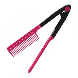 Peigne &agrave; cheveux en forme de goutti&egrave;re plate en fer - Peigne &agrave; cheveux incurv&eacute; en forme de goutti&egrave;re pour h&ocirc;tel, dortoir, voyage d'affaires, maison, voyage (dingya, neuf)