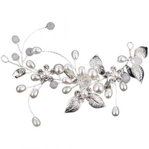 Xrten Mariage Feuilles Vignes de Cheveux, Pince Cheveux Mariage, Bijoux Cheveux Mariage, Perle Bandeau de Mariage, Coiffure Perl&eacute;e pour Femmes et Filles (WYETTRIO YAN, neuf)
