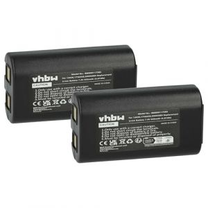 vhbw 2X Batterie Compatible avec Dymo LabelManager PnP, 260, 260P, 280 imprimante, Scanner, imprimante d'étiquettes (650mAh, 7,4V, Li-ION) (ElectroPapa, neuf)