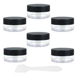 Petits pots vides transparents, lot de 6 mini pots de cr&egrave;me avec spatule, pot vide de 5ml pot transparent, set de petits pots de voyage, pour lotion, cr&egrave;me, mini-bougies, cosm&eacute;tiques, contenants (Hiamaseller, neuf)