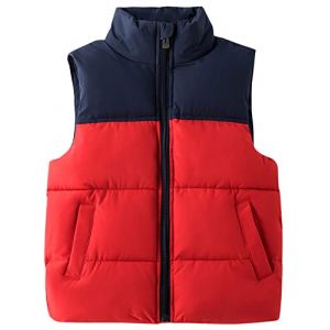 Adigau Enfants Hiver Gilets B&eacute;b&eacute; Gar&ccedil;ons Filles Doudoune sans Manches Gilet en Duvet Veste Matelass&eacute; Manteau sans Manche Rouge 6-7 ans (LIRUNEU, neuf)