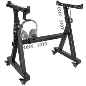 OUUTMEE Support de Clavier Piano en Forme de Z, Support pour Piano Numérique Réglable en Hauteur et Largeur avec 4 Roues, Convient aux Claviers Électrique à 54-88 Touches (Noir) (OUUTMEE, neuf)
