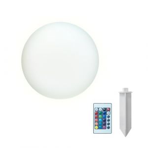Hi-SHOCK Lampe solaire d'extérieur LED, Lampe boule solaire, Ø 30 cm, Multi-color, Métal et Plastique, Télécommande, IP54 (Hi-SHOCK France official, neuf)