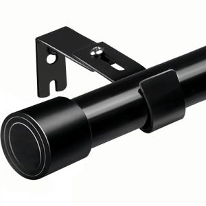 Tringle à rideaux extensible - Longueur : 160 cm - 90-170 cm - Noir - Diamètre : 25 mm (EUR Red Bean574, neuf)