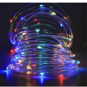 FANSU Guirlande Solaire Exterieur Tube arc-en-ciel en PVC, 8 Modes Guirlande Lumineuse Exterieure Solaire pour Jardin, Cour, Mariage, F&ecirc;te, D&eacute;coration (couleur,12 m 100 lumi&egrave;res) (JINBO, neuf)