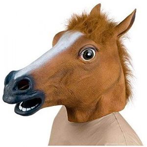 Lypumso Masque de Halloween, Masques Cos Latex Tête De Cheval, Costume De Fête d'animal Marron pour Carnaval, Halloween, Cosplay et Fêtes (yytian Direct, neuf)