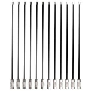 Uniclife 12cm Câble Porte-Clés Fil noir Porte-Clés en Acier Inoxydable pour l'Extérieur et la Randonnée Porte-étiquette de Bagage Connectable pour le Sport et le Voyage, 20 Pièces (Dinglang, neuf)
