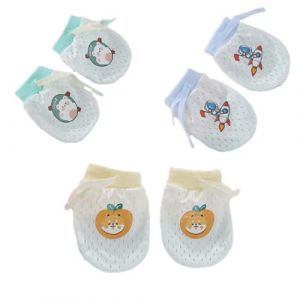 Bébé garçon filles gants nouveau-né pas de mitaines à gratter 3 paires, mitaines anti-rayures molles de filles infantiles d'enfant en bas âge pour des soins de bébé,Mesh Respirant(jaune, bleu, vert) (BINDUOSHOW, neuf)