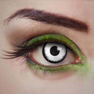 aricona lentilles de contact LUNAR lentilles de couleur blanche - sans correction 0,0 dioptrie - lentilles colorées opaques pour Halloween et fêtes costumées (aricona, neuf)