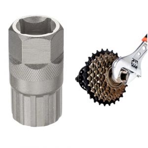 RAXLUPO Outil de Réparation et Retrait de Roue Libre pour Vélos Cassette Demonte Douille Dissolvant de Pédalier Universel Compatible Shimano,Sunrace,Sram,Dnp pour Cassette de 6,7,8,9,10,11 Vitesses (WANG  QIANSHENG DE DIAN, neuf)