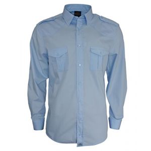 ROCK-IT Apparel Chemise à Manches Longues pour Hommes - 100% Coton - avec épaulettes - pour Le Travail et Les Loisirs - avec Fermeture à Boutons [S-5XL] Tailles régulières Bleu Clair 4X-Large (Triton Style - Merchandising, neuf)