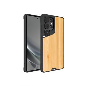 Mous Coque pour Samsung Galaxy S25 Ultra compatible avec MagSafe – Limitless 6.0 – Bambou – Coque de protection antichoc (Mous Products, neuf)