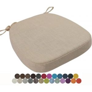 seokor Coussin de Chaise 40x38/43x40/43x42cm Coussins de Si&egrave;ge Amovible Lavable Galette de Chaise, pour Int&eacute;rieur et Ext&eacute;rieur, Bureau, Salle &agrave; Manger, Maison, Jardin(Color12,43x42x8cm) (amzgyc, neuf)