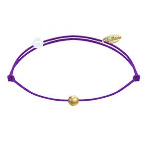 LES POULETTES BIJOUX - Bracelet Lien Petite Perle Plaqu&eacute; Or - Classics - Violet (Les Poulettes Bijoux, neuf)
