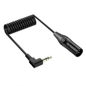 JSADZKJ Câble auxiliaire à angle droit 3,5mm vers XLR Adaptateur de cordon stéréo jack 1/8 pouce vers mâle XLR pour ordinateur portable microphone amplificateur 30Cm/0.98Ft (mâle à mâle) (JSADZKJ, neuf)