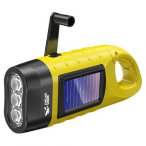 Lampe de poche LED &agrave; &eacute;nergie solaire portable, &eacute;clairage de tente, torche &agrave; manivelle dynamo, alpinisme camping, lanterne d'ext&eacute;rieur (suokeen, neuf)