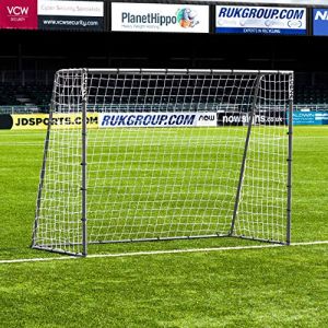 FORZA Steel42 Buts de Football [6 Tailles] | Cadre Robuste en Acier R&eacute;sistant aux Intemp&eacute;ries | Cage, Filet et Piquets | Kit de Rebond en Option (But Seul, 244 cm x 183 cm) (Net World France, neuf)