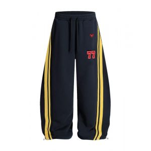 Aelfric Eden Pantalon de jogging &agrave; rayures amples pour homme et femme - Pantalon de sport vintage - Pantalon &agrave; jambe large - Sweatpants unisexe - Pantalon de surv&ecirc;tement oversize - Pantalon de loisirs (ESNT, neuf)