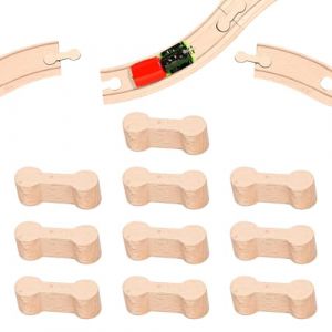 KEQAR Lot de 10 Adaptateurs Universels pour Train en Bois, Connecteurs de Rails en Bois, Accessoires pour Circuit de Train, Id&eacute;al pour Anniversaire et Jeux (shengguangshangmao., neuf)