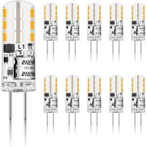 SGEPLED Ampoule LED G4 12V AC/DC 1.2W &Eacute;quivalent 10W-20W Halog&egrave;ne, Blanc Chaud 2700K, 360&deg; Angle de Faisceau, COB Lampe pour Lustre, Applique Murale, Non Dimmable, Lot de 10 (SGEPLED, neuf)