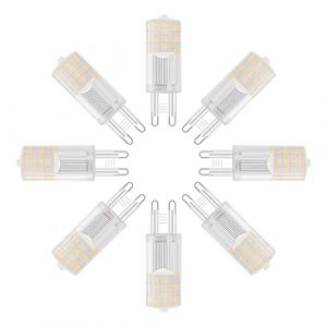 Klighten Ampoule LED G9, 5W 480LM Ampoule Led G9 Lampe, 50W Halog&egrave;ne Lumi&egrave;re Equivalente, Blanc Naturel 4000K, 360 Degr&eacute;s Angle, AC 220-240V (Lot De 8) (Klighten-EU, neuf)