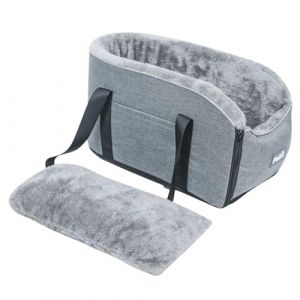 Siège pour Chien avec Console, Siège Sécurité Auto pour Chien & Chat, Siège Auto Rehausseur pour Petit Chien ou Chat, Siège Rehausseur Lavable, Siège Console Amélioré pour Petits Chiens Jusqu'à 6kg (Clothing Appearance, neuf)