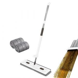 Eteslot Balai Nouveau Style - Balai Plat avec serpillière et Manche en Aluminium - ornansite Balai - Balai Plat - Vadrouille Nettoyage Plate Réglable Rotative à 360° (tomantle, neuf)