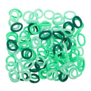 ORFOFE 100 Pièces Élastiques Cheveux Filles Vert Dégradé Sans Couture Haute Élasticité Attaches Queue de Cheval Souples Garçon Fille Petites Filles Garçon Fille Usage Quotidien et Fêtes (LlZaae, neuf)