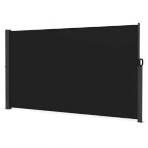 GOPLUS Store Banne Rétractable, Store Vertical Exterieur sans Percage, avec Cadre en Aluminium, Tissu Imperméable, Brise-Vue Pliable pour Jardin Balcon Piscine (3x1,6m) (Augenstern24, neuf)