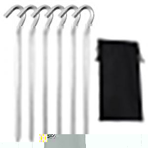 Piquets de Tente, Piquets de Fixation Sol, Sardines Tente Camping, 18 cm Sardines de Fixation Sol Piquets de Fixation en Alliage d'aluminium pour Pique Nique Camping Randonnée Pêche, 6 Pièces (LIYANHO, neuf)
