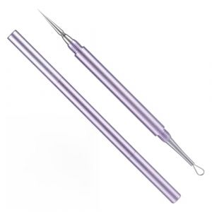 EJRUP Tire Comedon Point Noir, Picots, Antid&eacute;rapant, Extracteur En Acier Inoxydable Pour Les Imperfections, L'Acn&eacute; Et Les Points Blancs, Double Face, Doux Au Toucher, Violet (Anilalowbility, neuf)